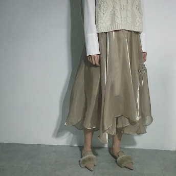   【ボトムス】韓国風ファッション ハイウエスト 切り替え 個性派 スカート  