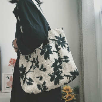   【バッグ】ファッション ミックスカラー マグネット 帆布 肩掛け ハンドバック  