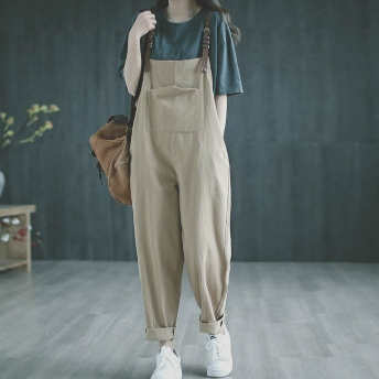   【ボトムス】高級感ストラップシンプルファッション韓国系オールインワン  