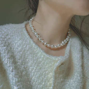   【アクセサリー】甘い気質の不規則な真珠の ネックレス 鎖骨チェーン  