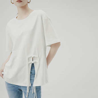   【トップス】個性的なデザイン ボウタイ 五分袖 夏 レディースファッション Tシャツ  