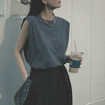   【トップス】可愛いデザイン韓国風ファッション無地 プルオーバーTシャツ  