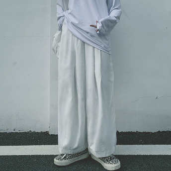   【ボトムス】韓国風ファッション レギュラーウエスト レギュラー丈 ストリート系  ロングパンツ  