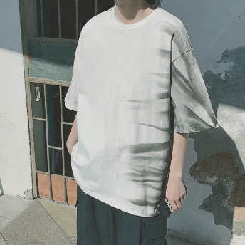   【トップス】デザイン性 個性的韓国風ファッション オーバーサイズ ハンサム メンズＴシャツ  