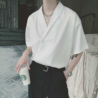   【トップス】上品さたっぷり おしゃれ度高め 高級感 絶対流行 韓国風 ハンサム メンズシャツ  