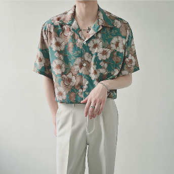   【トップス】可愛いデザイン韓国風ファッションおしゃれプリント半袖シャツ  