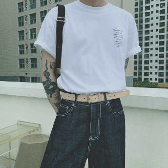   【トップス】可愛いデザイン韓国風ファッションアルファベットおしゃれプルオーバーTシャツ  