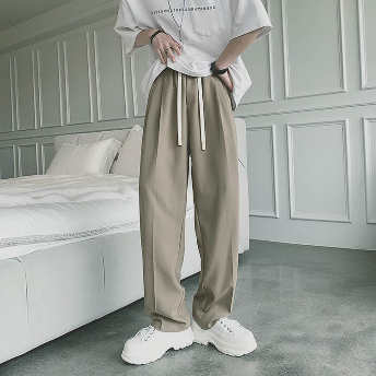   【ボトムス】好感度UP 韓国系 無地 シンプル ファッションカジュアルロングパンツ  