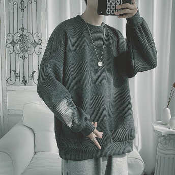   【トップス】気質アップ 韓国風ファッション ラウンドネック メンズ ニットセーター  