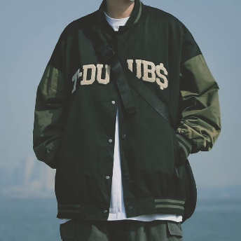   【アウター】上品なシルエット メンズ 韓国系配色 切り替え 折り襟 シングルブレストジャケット  