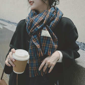   【STAFF SNAP】【アクセサリー】韓国風ファッション コーデおすすめ レディース チェック柄  スカーフ  