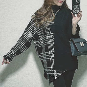   【予約販売】【トップス】絶対欲しい切替えプルオーバー韓国風ファッションニットセーター  