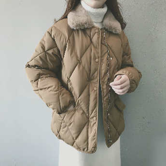   【アウター】今季注目 カジュアル 折り襟 シングルブレスト 綿入れコート  