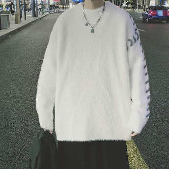   【トップス】暖かいファッション カジュアル 無地 ラウンドネック メンズ ニットセーター  