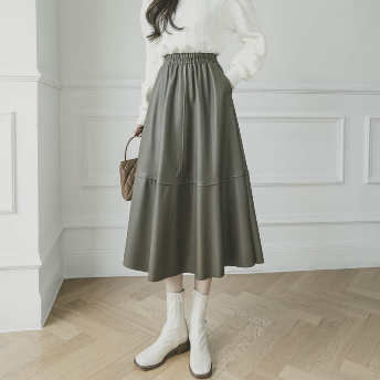   【ボトムス】品質いいな新品 ファッション シンプル フェミニン Aライン 着痩せ スカート  