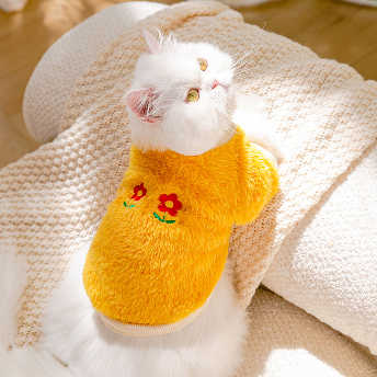   【ペット】おしゃれ シンプル 花柄 可愛い 防寒 保温 柔らかな質感 犬の服 ペット服  