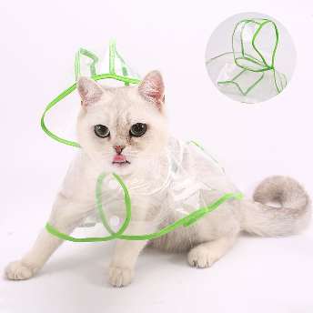   【ペット】二色選べ カジュアル パイピング 透明 犬 ネコ レインコート ペット服  