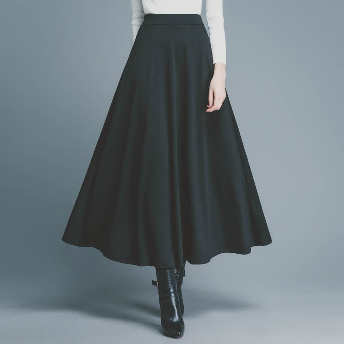   【ボトムス】大好評 シンプル 着瘦せファッションハイウエストロングAライン スカート  