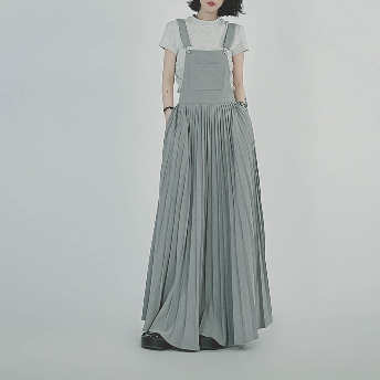   【ワンピース】個性的なデザイン 韓国系 シンプル 合わせやすい ギャザー飾り キャミ半袖ワンピース  