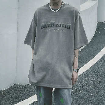   【トップス】個性的なデザイン カジュアル半袖ラウンドネックプルオーバーTシャツ  