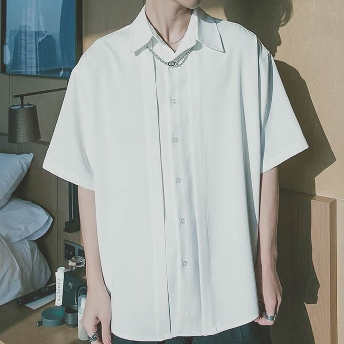   【トップス】大流行新作 レトロ半袖シングルブレストPOLOネックシャツ  