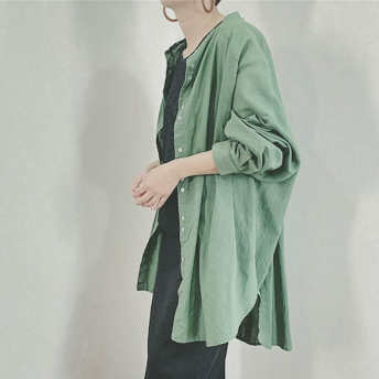   【トップス】大流行新作 ファッション アンプルライン シングルブレスト スリット シャツ  