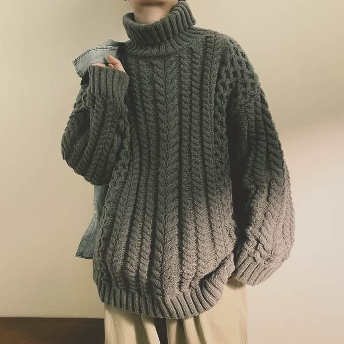   【トップス】韓国風ファッション  無地 暖かい  シンプル ニット ハイネック セーター  