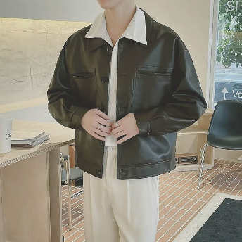   【アウター】デザイン性抜群 折り襟 シンプル シングルブレスト 長袖 ジャケット  