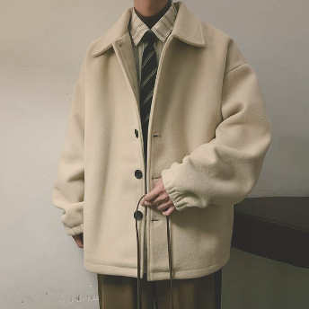   【アウター】デザイン性抜群 ファッション長袖折り襟シングルブレストコート  