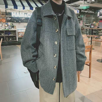   【アウター】3色展開 長袖 折り襟 定番 シングルブレスト サイドポケット コート  