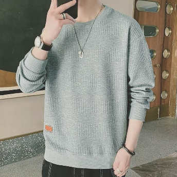   【トップス】韓国風ファッション 無地 シンプル カジュアル 長袖  セーター  