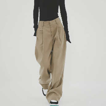   【ボトムス】3色展開 シンプル 気質アップ レディースファッション ギャザー飾り パンツ  