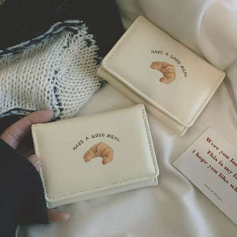   【バッグ】超かわいい カジュアルプリント手持ちマグネット財布  