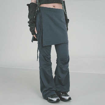   【ボトムス】履くだけでスッキリ美脚 ストリート系 ポケット付き 個性派 パンツ  