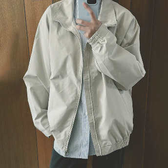   【アウター】個性的なデザイン 通勤/OL 折り襟 ポケット付き 無地 ジャケット  