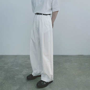   【ボトムス】韓国風ファッション レトロ ゆるリラックス 個性派 サイドポケット ロングパンツ  
