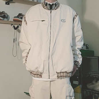   【アウター】個性的なデザイン カジュアル長袖スタンドネックジッパージャケット  